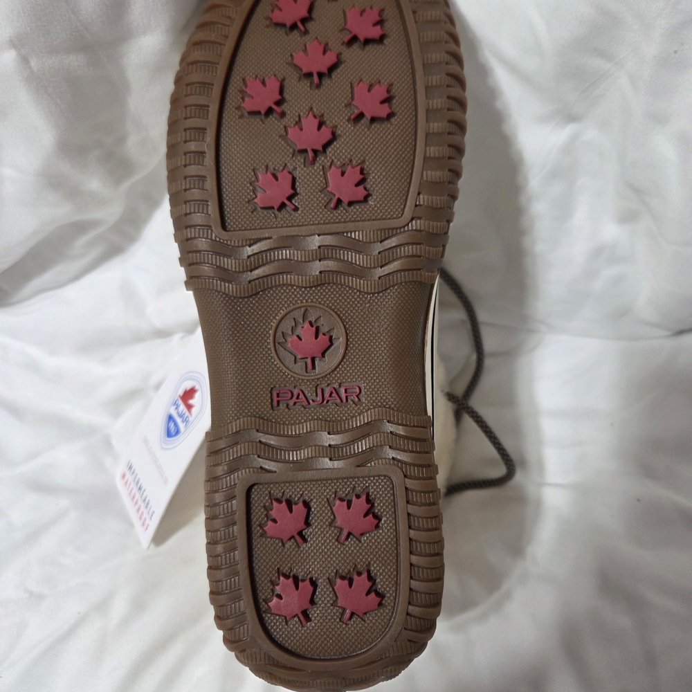 Pajar Beige Winter Boots with Fur Trim - Picture 5 of 6